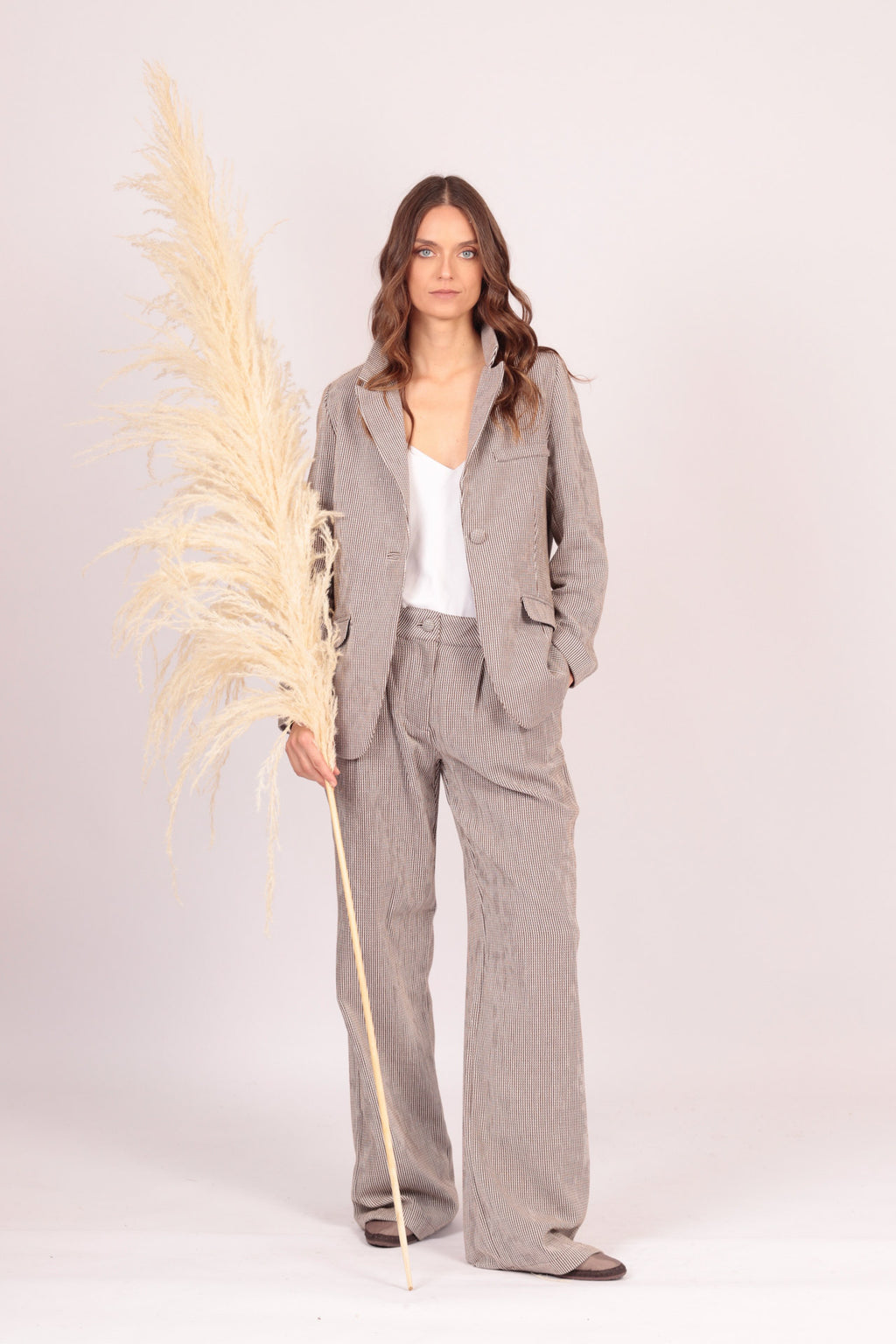 Pantalón Elus (Rayas cafés con blanco)