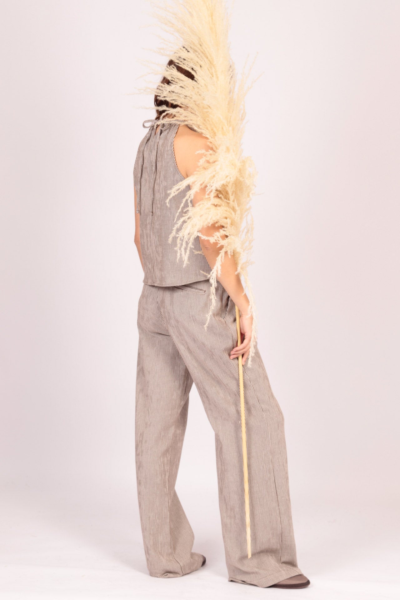 Pantalón Elus (Rayas cafés con blanco)