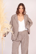 Blazer Vivus (Rayas cafés con blancas)