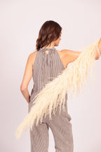 Top Viu (rayas cafés con blanco)