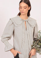 Camisa Naj (rayas negras con blanco)