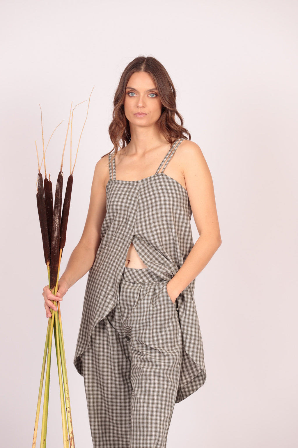 Pantalón Elus (Cuadros verdes con blanco)