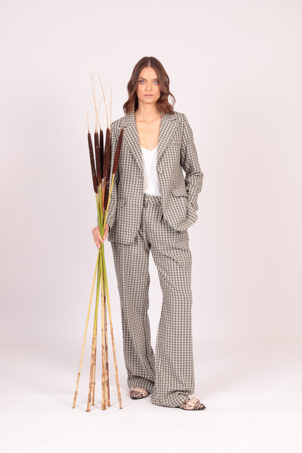 Pantalón Elus (Cuadros verdes con blanco)