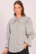 Camisa Naj (rayas negras con blanco)