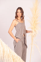 Top Ziv (rayas cafés con blanco)