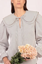 Camisa Naj (rayas negras con blanco)