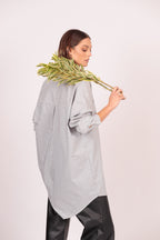 Camisa Ola (rayas grises con blanco)