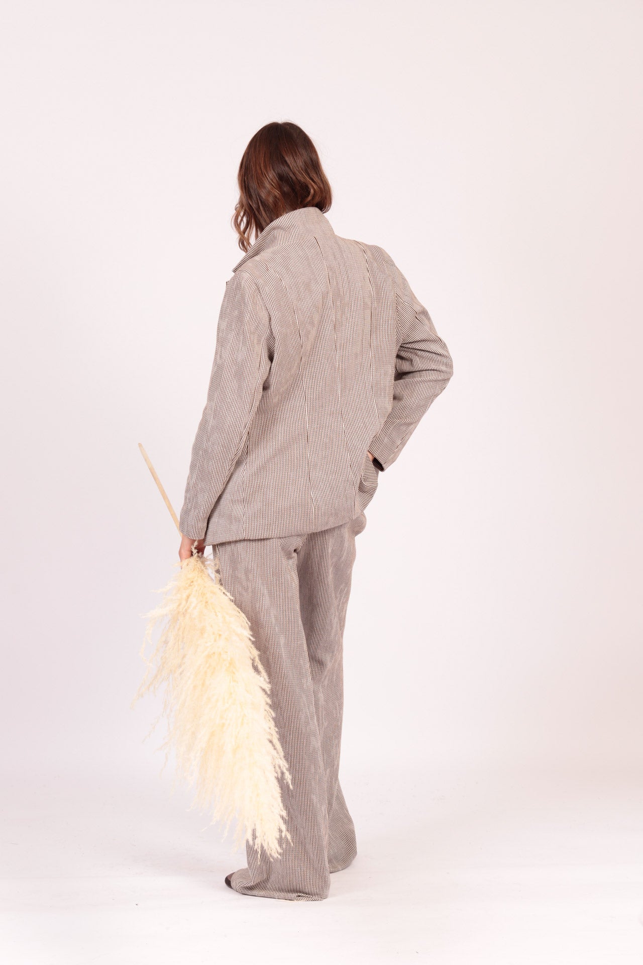 Blazer Vivus (Rayas cafés con blancas)