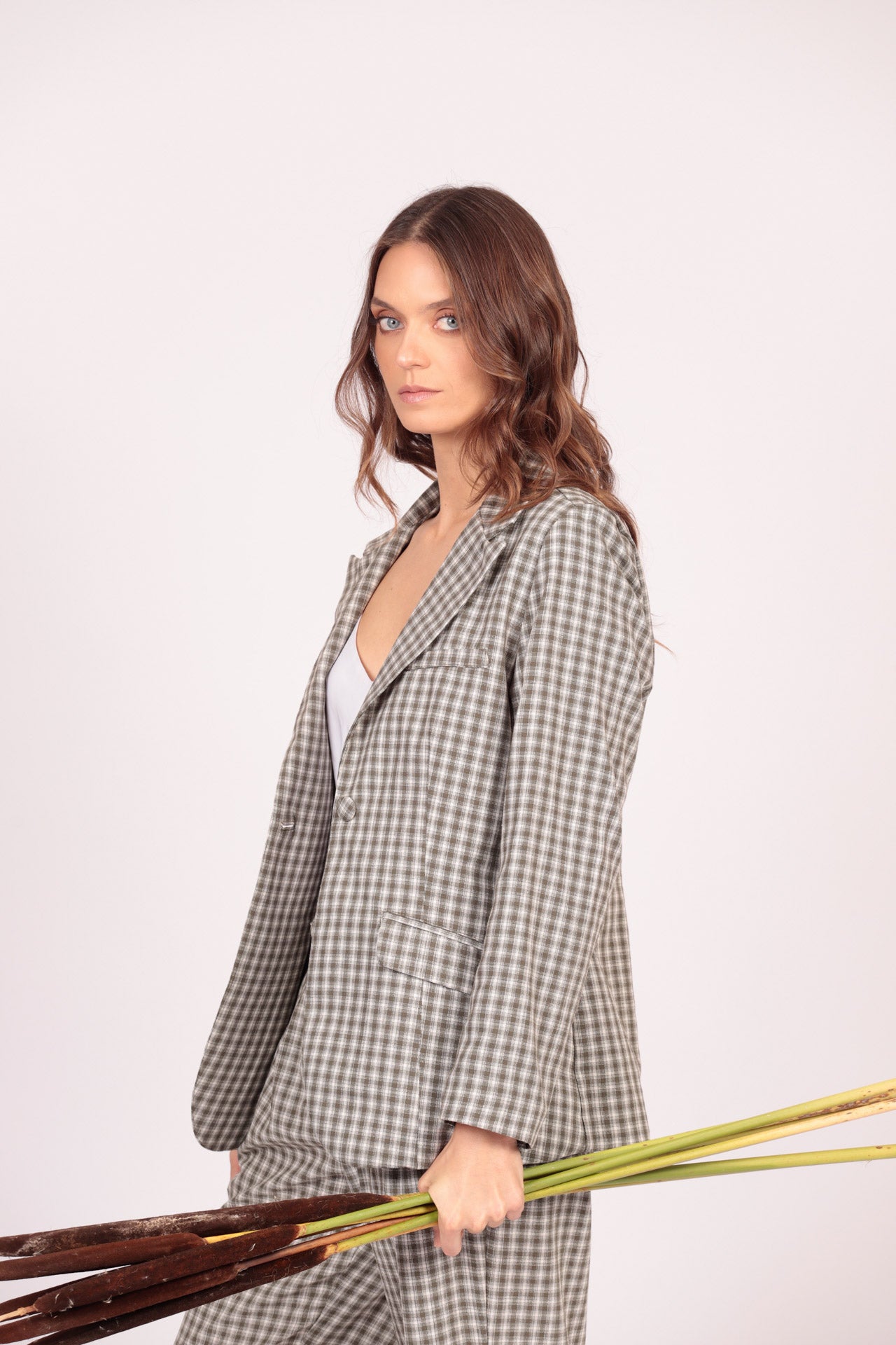 Blazer Vivus (Cuadros verdes con blanco)