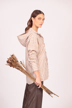 Beo shirt (beige and white stripes)