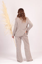 Pantalón Elus (Rayas cafés con blanco)