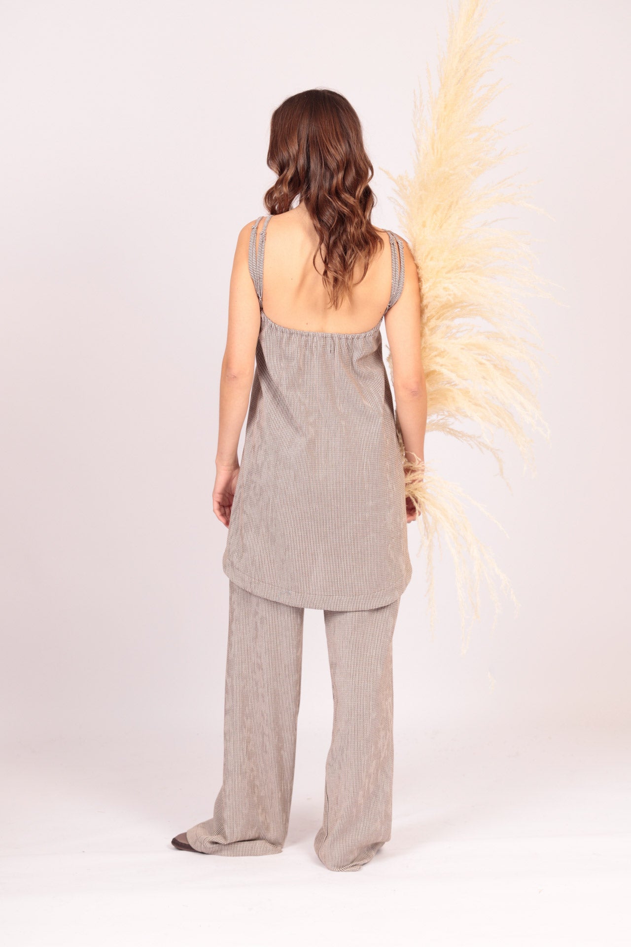 Top Ziv (rayas cafés con blanco)