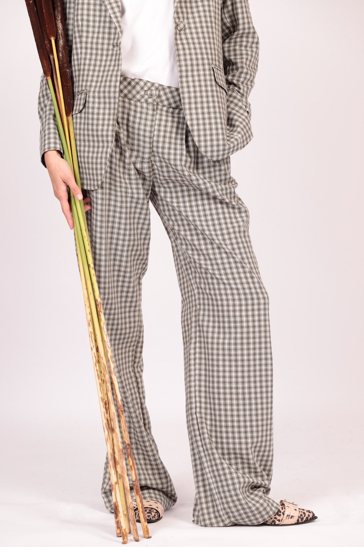 Pantalón Elus (Cuadros verdes con blanco)