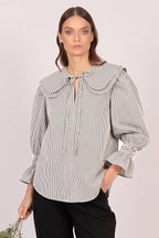 Camisa Naj (rayas negras con blanco)