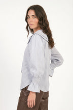Camisa Naj (rayas azules con blanco)