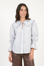 Camisa Naj (rayas azules con blanco)