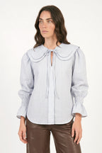 Camisa Naj (rayas azules con blanco)