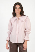 Camisa Naj (rayas rosadas con blanco)