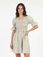 Vestido Noi (rayas pistacho con blanco)