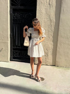 Vestido Noi (rayas pistacho con blanco)