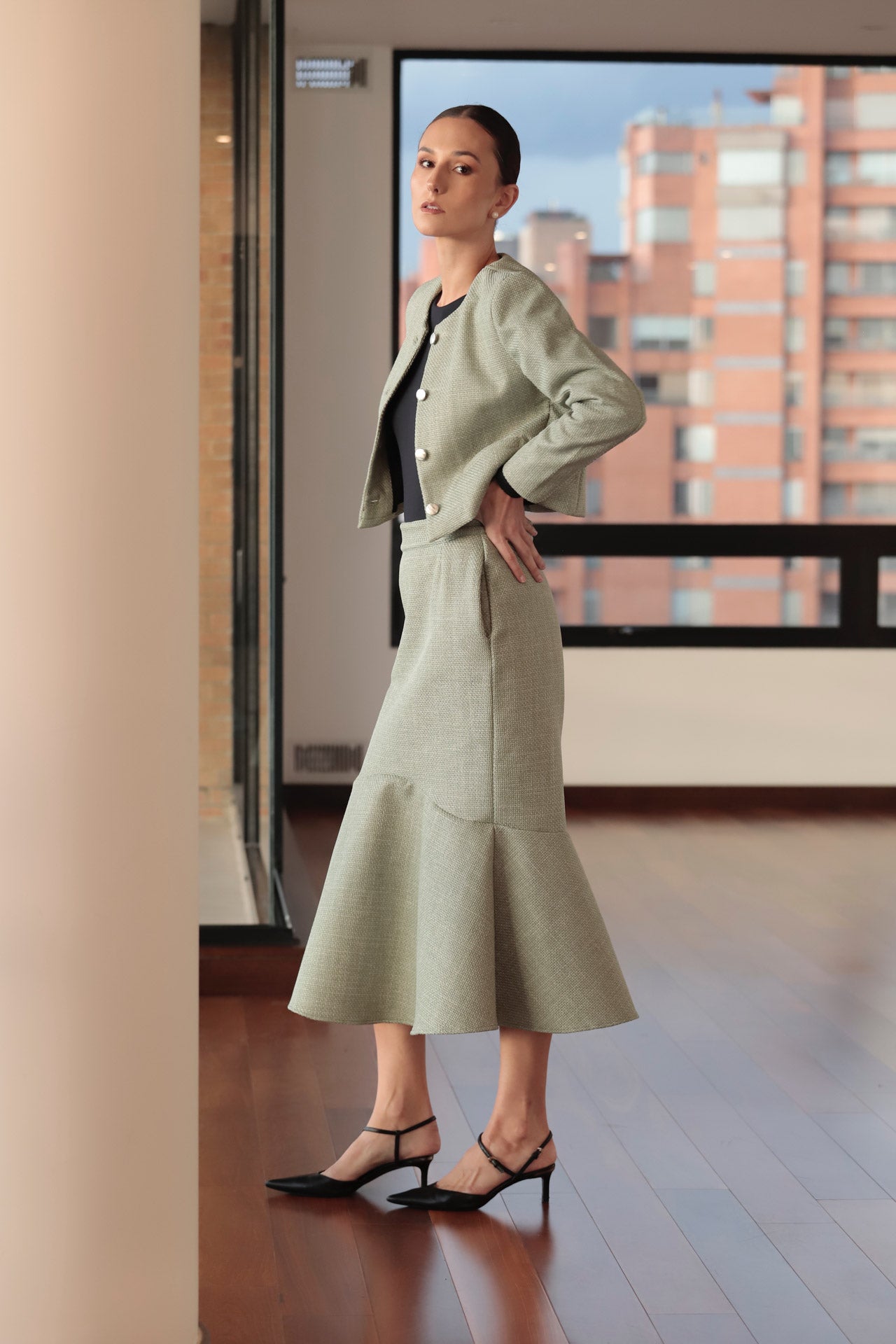 Falda Samar (Pistacho)