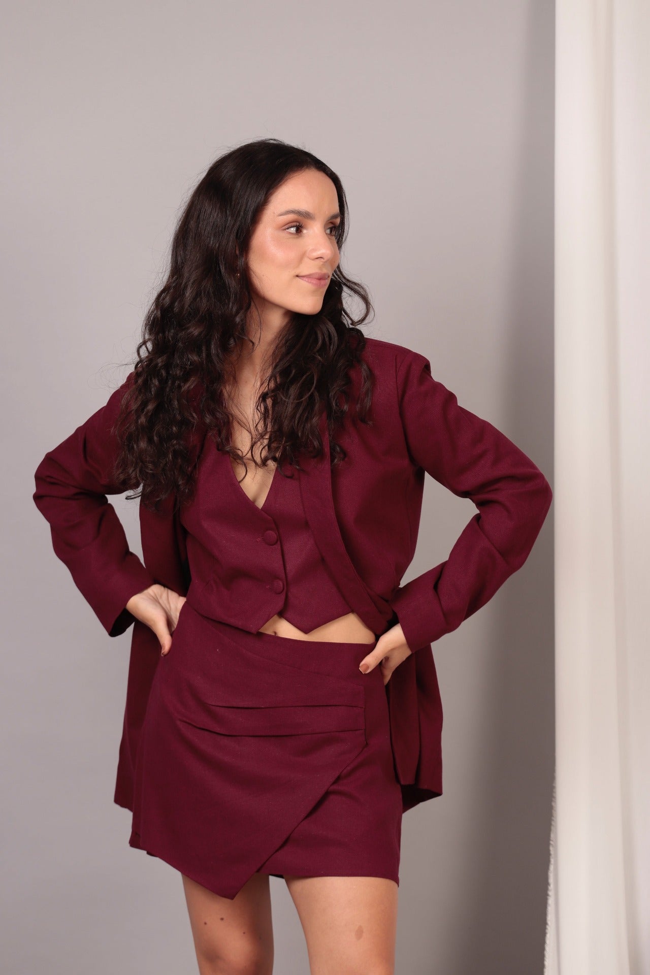 Tarab Skirt (Burgundy)