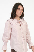 Camisa Naj (rayas rosadas con blanco)