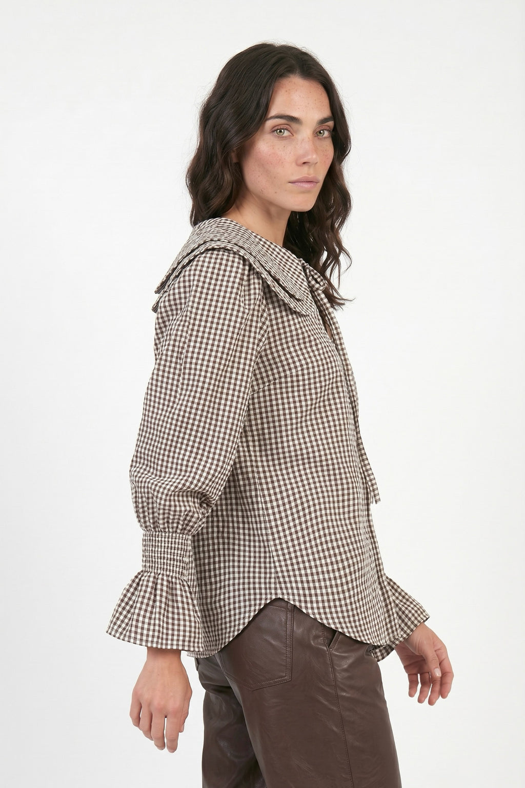 Camisa Naj (cuadros cafés con blanco)
