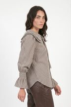 Camisa Naj (cuadros cafés con blanco)