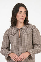 Camisa Naj (cuadros cafés con blanco)
